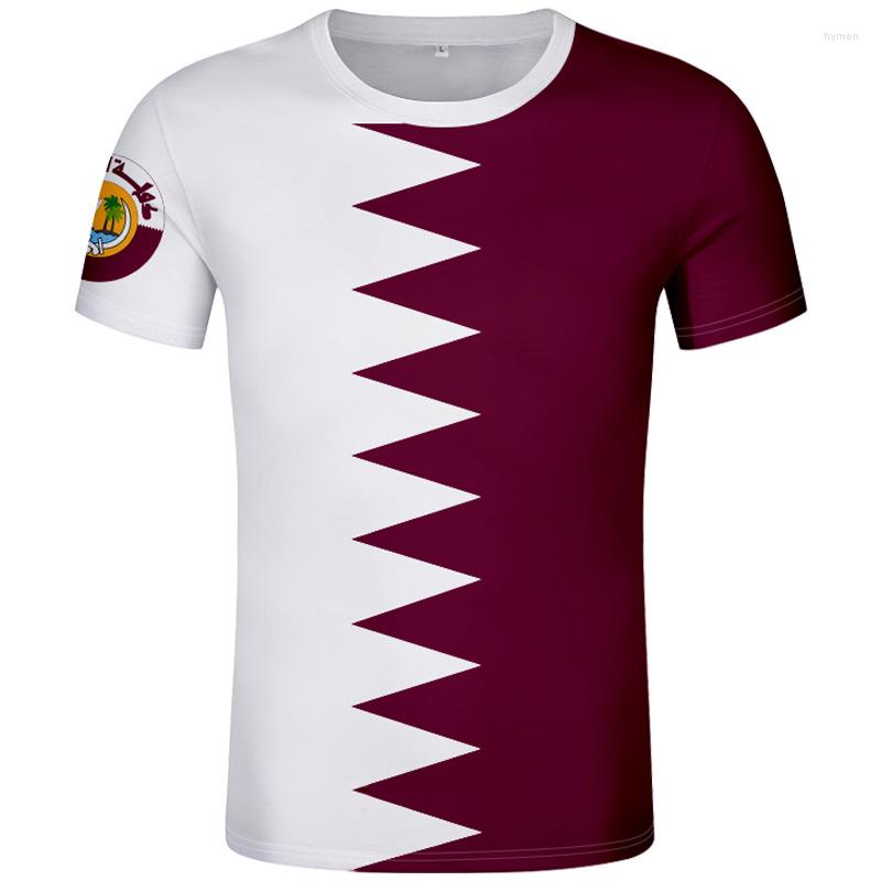 

Men's T Shirts State Of Qatar Shirt Diy Free Custom Made Name Number Qat T-shirt Nation Flag Qa Arab Arabic Country Print Po Text Clothing, Style 8