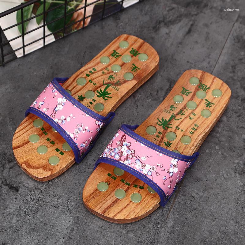 

Slippers Wooden Summer Women Flat Indoors Fashionunisex Rubber High Quality Couple Beach, Blue