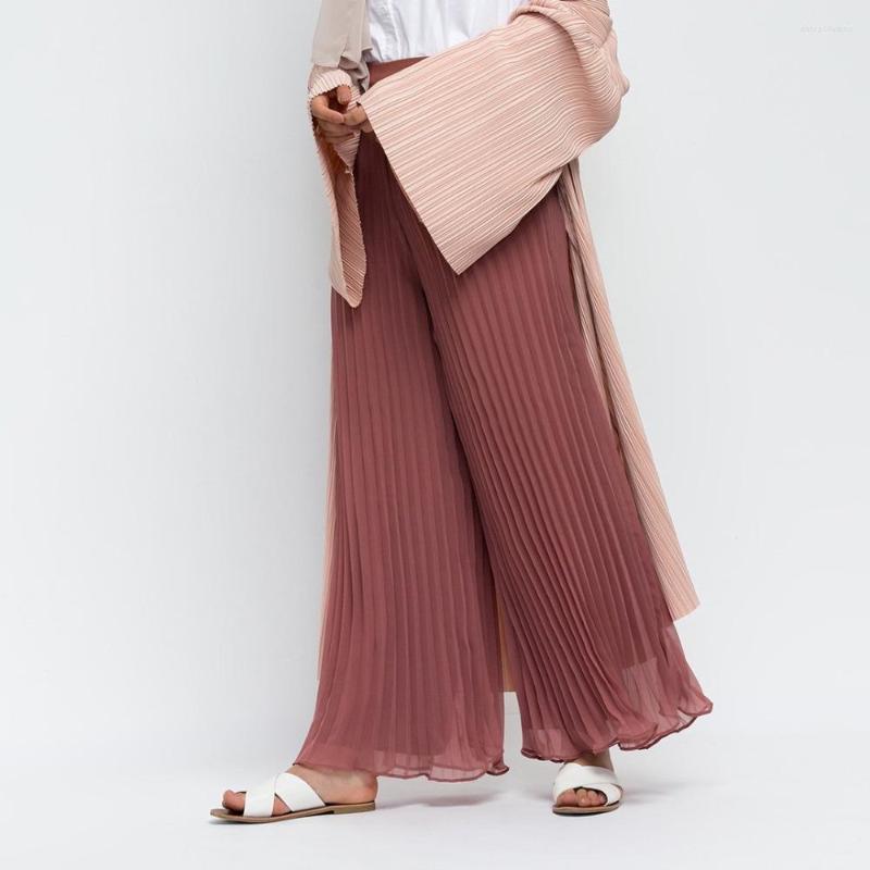 

Ethnic Clothing Fashion Women's Boyfriend Pants High Waist Long Plaid Muslim Bottoms Skirts Ramadan Party Worship Service Islamic