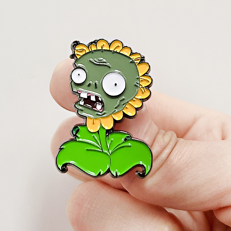 

Classic Cartoon Game Zombie Enamel Pins Lapel Pins for Backpack Brooches for Clothing Badges Cool Jewelry Decorations, As picture