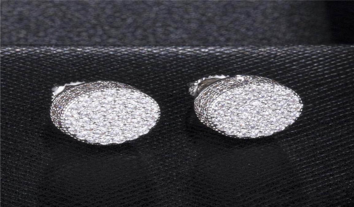 

Gold and Silver Color Micro Pave CZ Screw Back Stud Earrings for Women Wedding Party Jewelry3046342