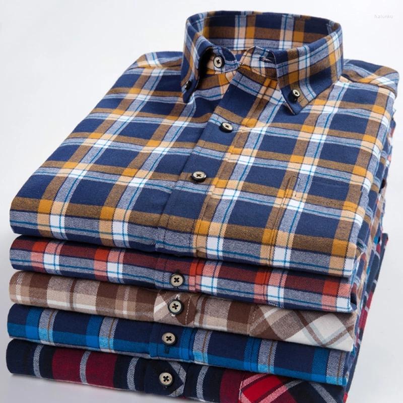 

Men's Casual Shirts Pure Cotton High Quality Large Size 8XL 7XL 6XL Men's Long Sleeve Flannel Plaid Dress Shirt Male Slim Fit Clothing, M811