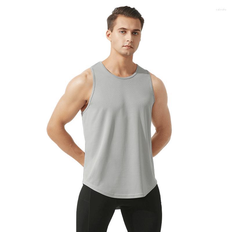 

Men's Tank Tops 2023 Men Casual Summer Quick Dry Sports Thin Waistcoat Loose Round Neck Sleeveless Tees Fitness Run Vest Male Clothes, Black