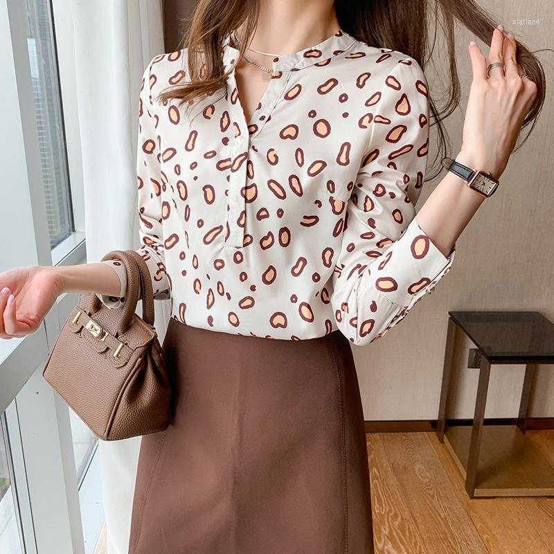 

Women' Blouses Korea Style Fashion Printing Ladies Shirts Women 2023 Spring Summer Long Sleeve Female Tops Mujer Blusas, Multi