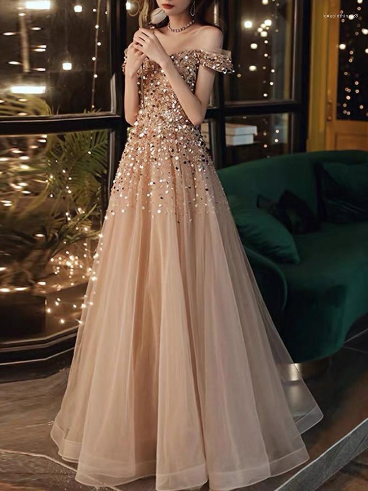 

Party Dresses Luxury Woman Dress For Women Wedding With Long Sleeves Evening Gown Elegant Gowns Robe Formal Suitable Request, Khaki