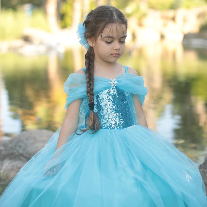 

Girl Dresses Princess Flower Girls 2023 Off-The-Shoulder Crystal Tulle Kid Wedding Party Dress A-Line Sequin Child Christmas Gowns, Red