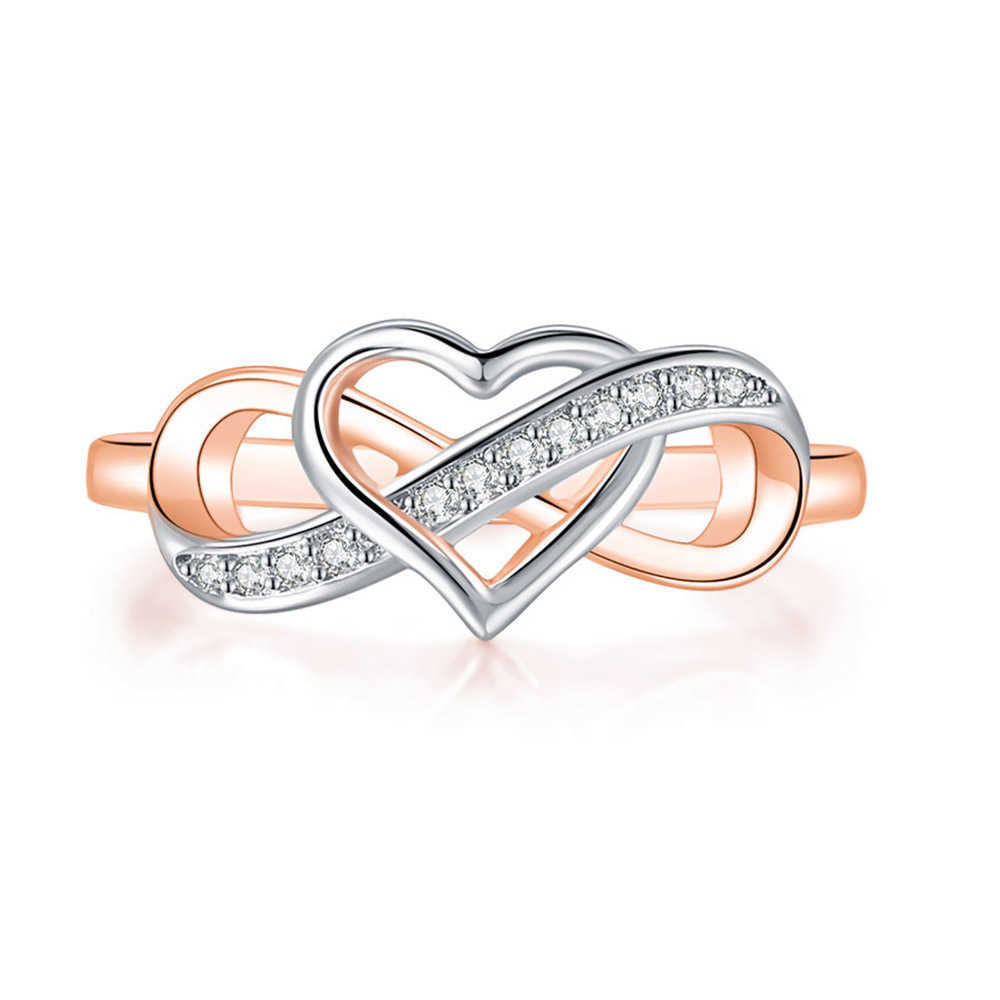 

Band Rings Couple Infinity Love Rings For Women Ladies Double Color Dainty Wedding Engagement Gift Promise Rings Jewelry DZR029 G230317