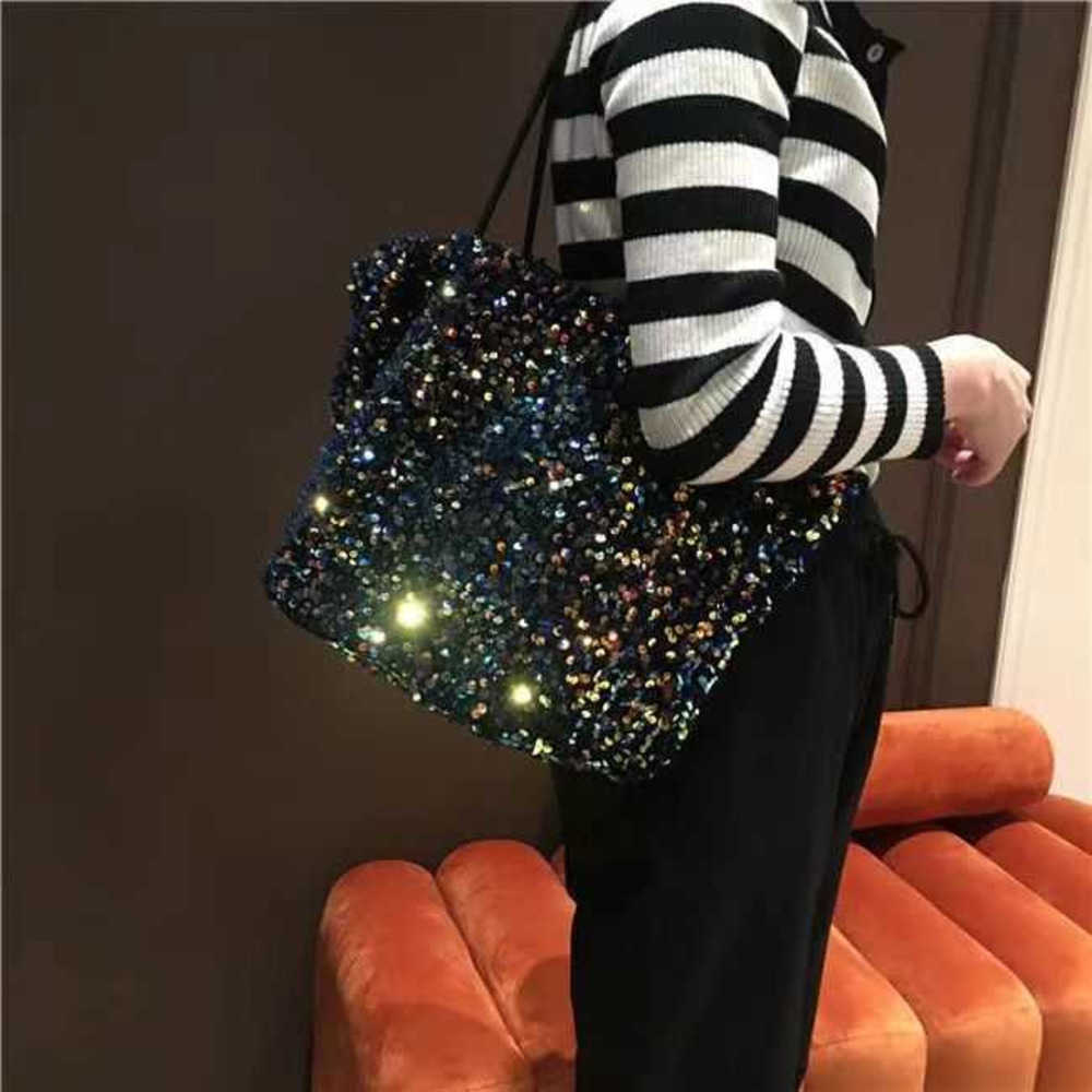 

Fashion Large Capacity Shoulder Bags For Women Shine Sequin Purse and Handbags Totes Female Shopping Bag Pack bolsa feminina 230315, Multi