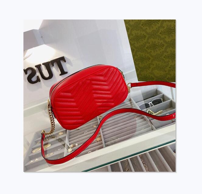 

Top qualitys Women Chain Shoulder Crossbody Bags Lady Purse Messenger Bag Designer Handbags Wallets backpack female purse 86, Red