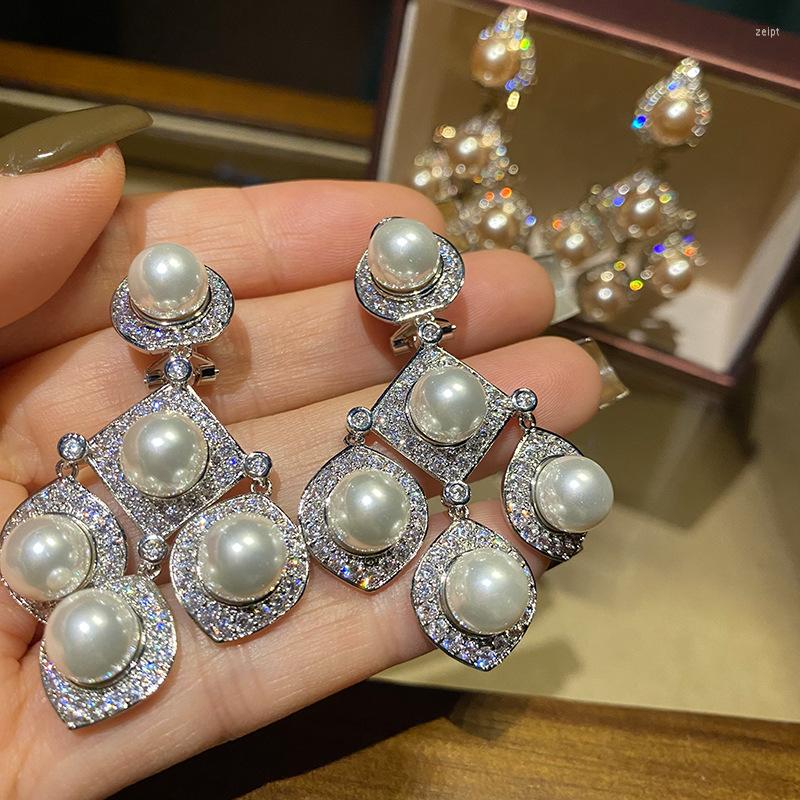 

Dangle Earrings Luxury High-end Pearl Tassel Niche Design French Romance Gorgeous Women Wedding Fine Jewelry