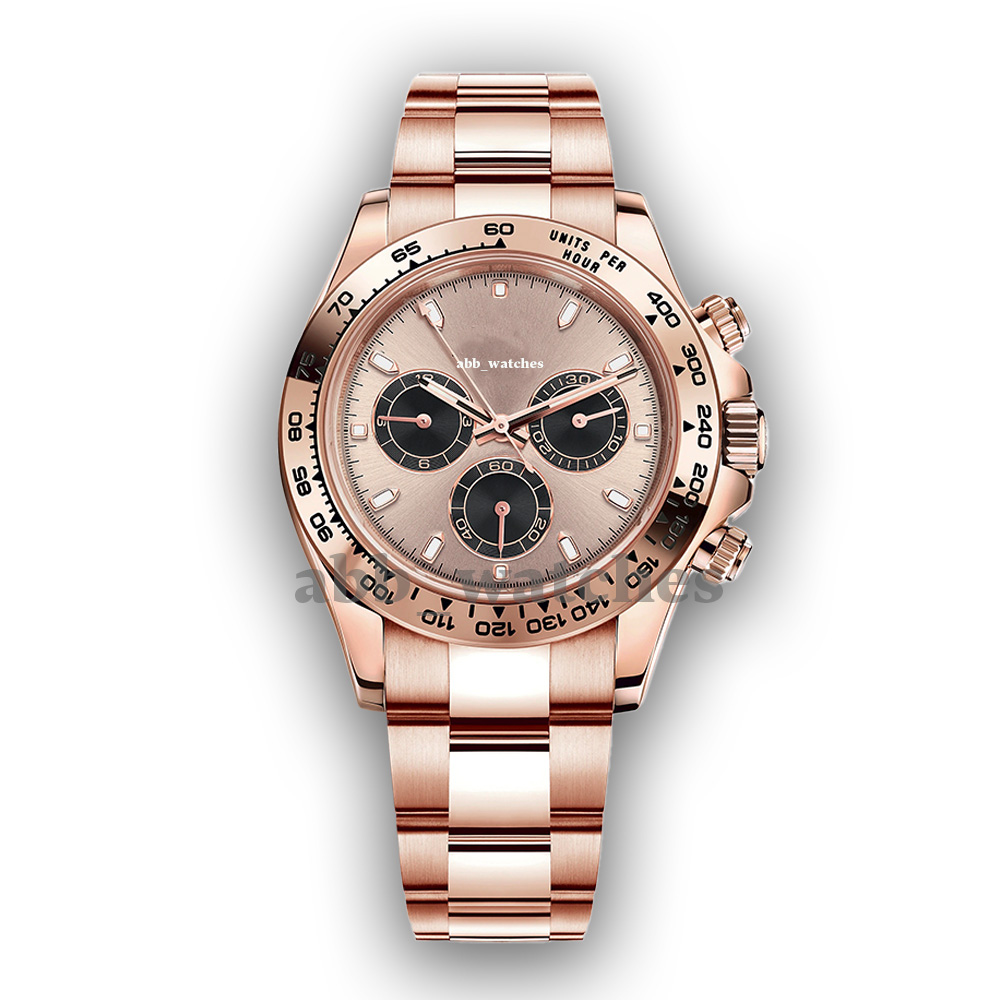 

abb_watches Mens Watches Classic 40mm Dial Master Automatic Mechanical Watch Round Stainless Steel Sapphire WristWatch Model Rose Gold Business Folding Watches, Tool