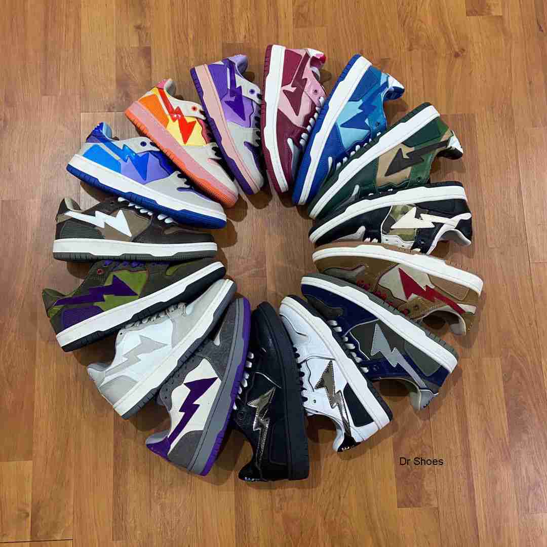 

2023 Designer Casual sk8s sta Shoes Grey Black stas SK8 Color Camo Combo Pink Green ABC Camos Pastel Blue Leather Black White For Men Women, #15