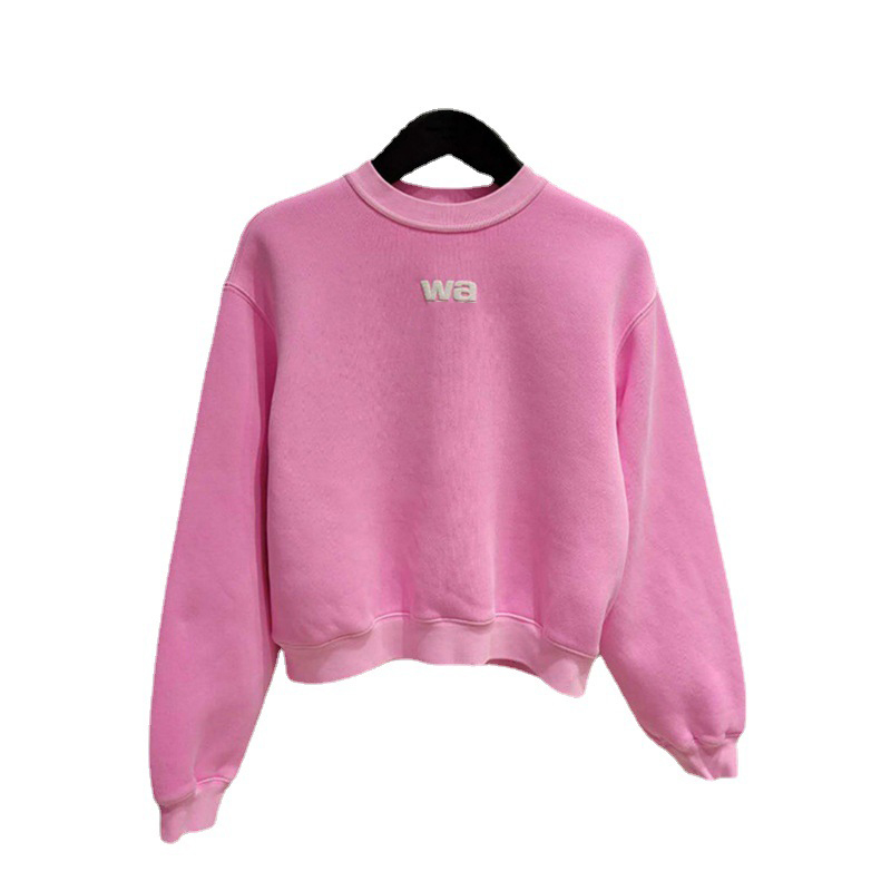

Cotton Winter Loose Letter Printing Plush Pullover Sweatshirt Men' Same Coat Top Autumn Women, Pink