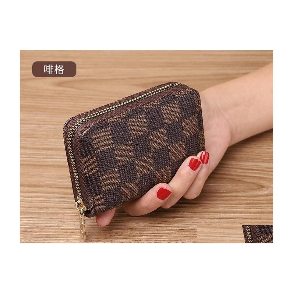 

Wallets Designers Wallet Purses Fashion Short Zippy Monograms Classic Zipper Pocket Pallas Bag Zip Coin Leather Purse With Box Flowe Dhyrf, 3 white grid