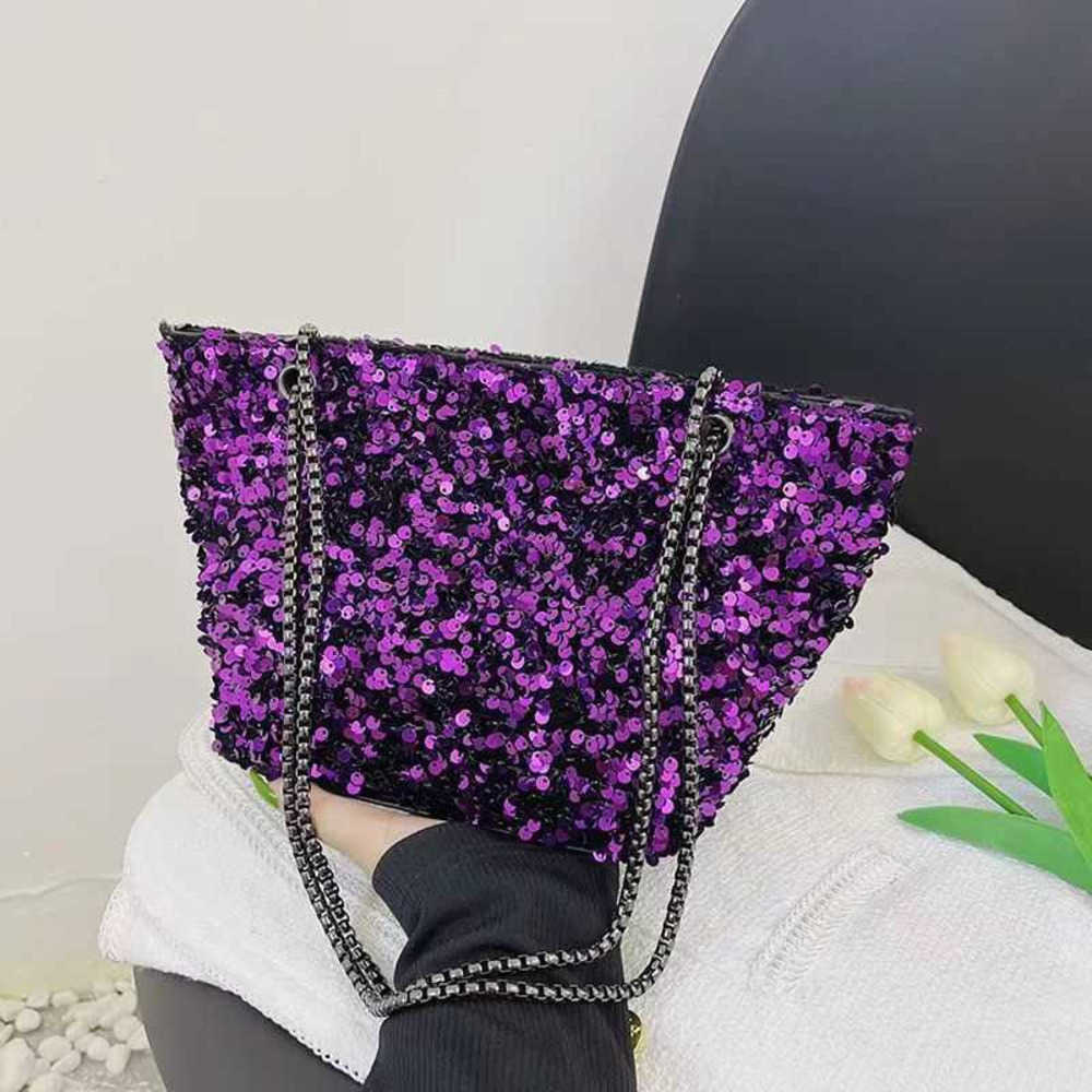 

Fashion Large Capacity Shoulder Bags For Women Shine Sequin Handbags Totes Female Shopping Bag Pack bolsa feminina 230315, Multi