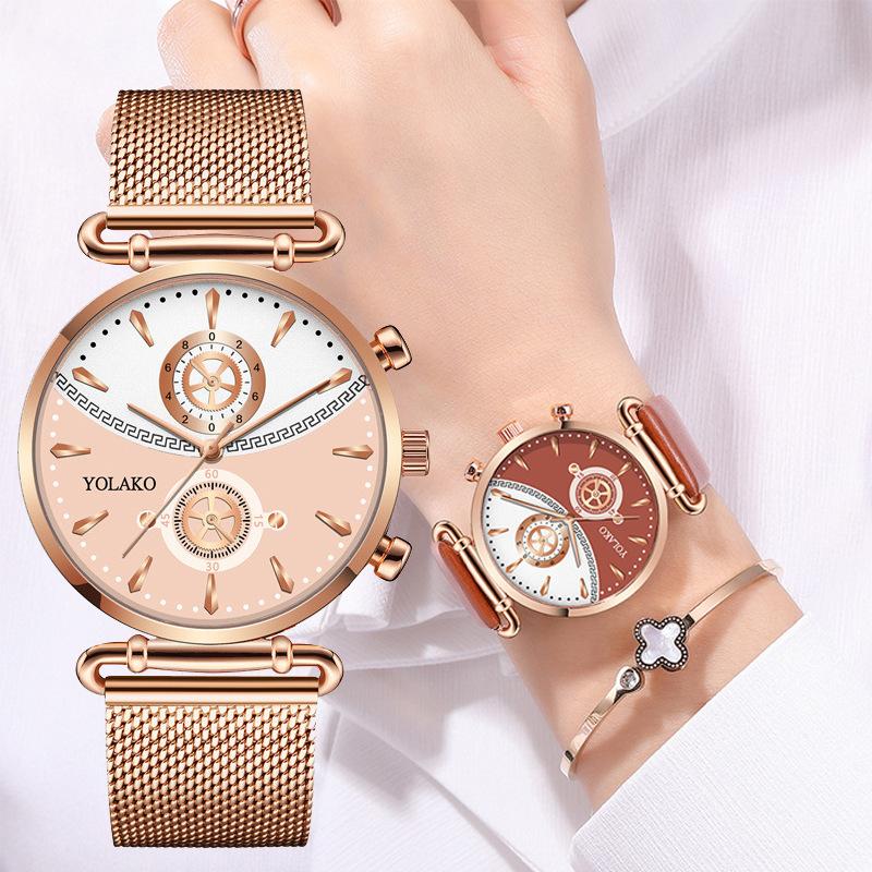 

Wristwatches Watch For Women All-match Fashion Trend Casual Metal Mesh Strap Quartz WatchWristwatches WristwatchesWristwatches, Leather belt