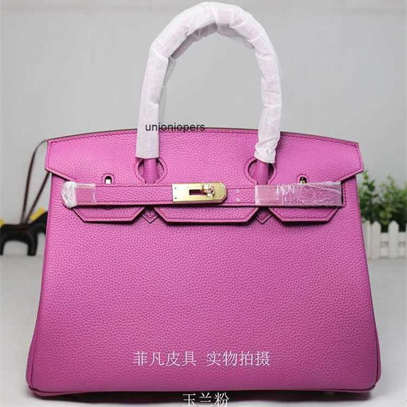 

Designers Handbags Birkin Designer Bags Classic Bk 25 30 35cm Togo Leather Lychee Grain Top Layer Cowhide Portable Women's Large Capacity Ayw, 30cm separate colors remarks