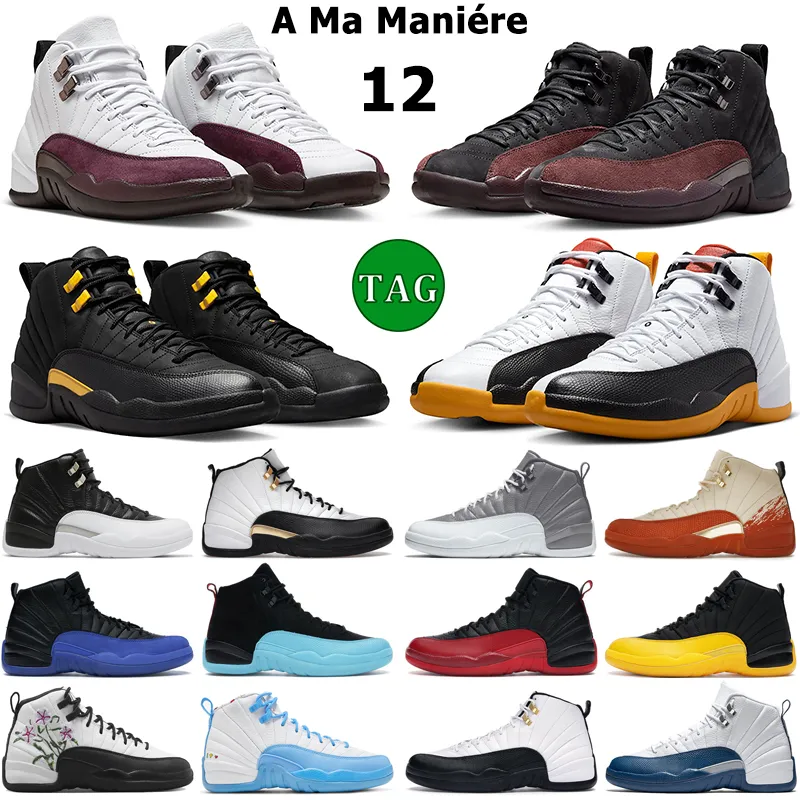 

Jumpman 12S Retro Basketball Shoes Cool Grey Bred Concord Gamma Blue Stealth Black Taxi Playoffs Golf Men And Women Sports Running Sneakers, Colour 23