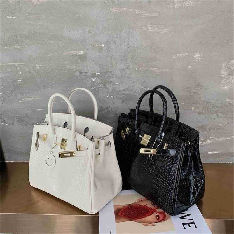 

Designers Handbags Birkin Designer Bags Women's 2023 New Crocodile Pattern Leather Versatile Style One Shoulder Crossbody Fashion Handbag Ayw, Milkshake calf 30cm