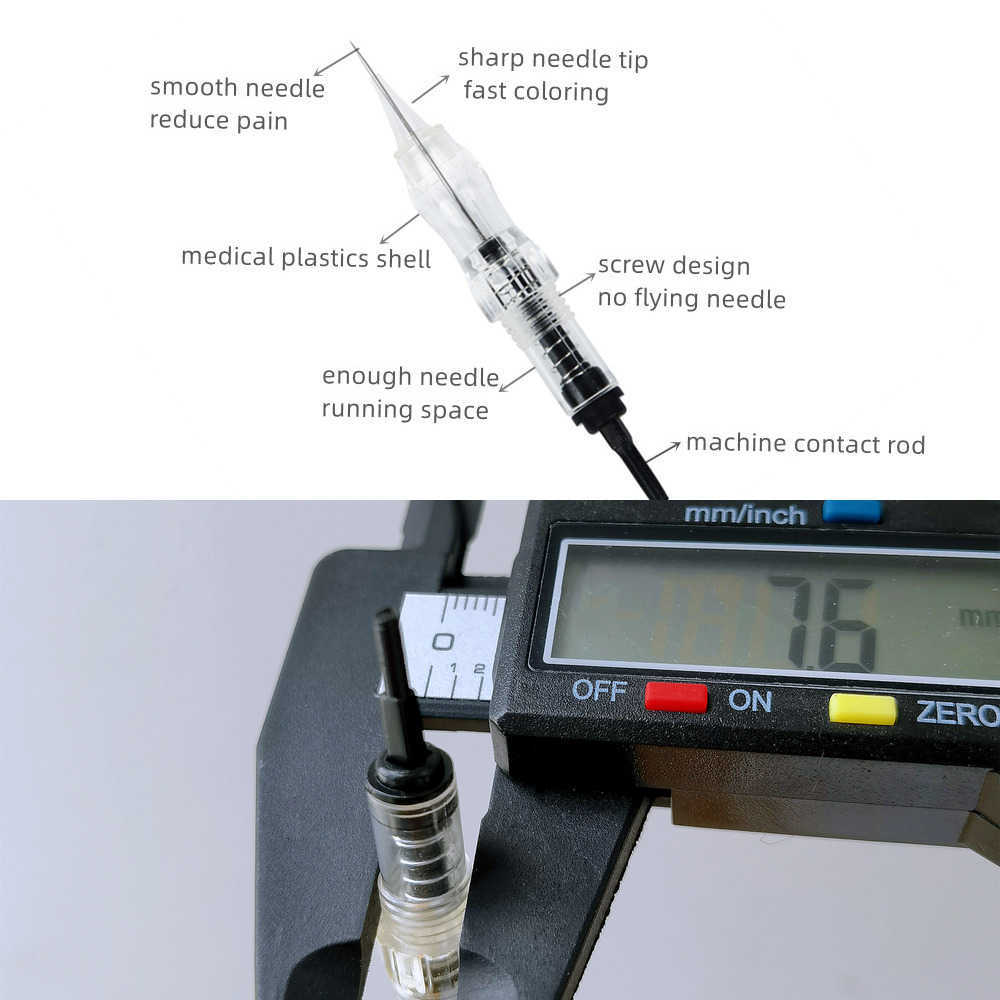 

Black pearl Tattoo Needle Permanent Makeup Screw Cartridge Needles 1R/3R/5