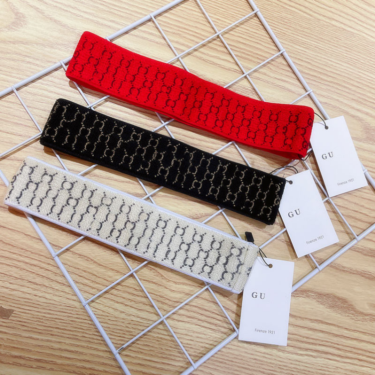 

Luxury Designer Headbands Womens Solid Color Black White Red Brand Letter Hairband Fashion Womens Summer Sport Wide Edge Headwraps For Hat Accessories Gifts