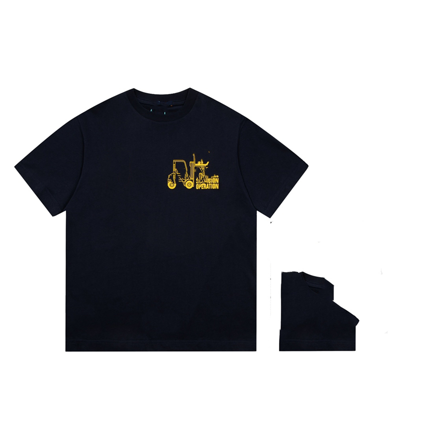 

Men' T-Shirt fashion Men' T-shirts 2023 Louiseity New cotton soft anti-wrinkle retro decorative printing letters casual student lovers short sleeve Viutonity 015-03