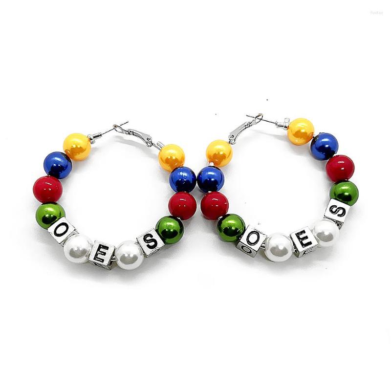 

Dangle Earrings Delicate The Order Of Eastern Star Society OES Letter Pearl Bead