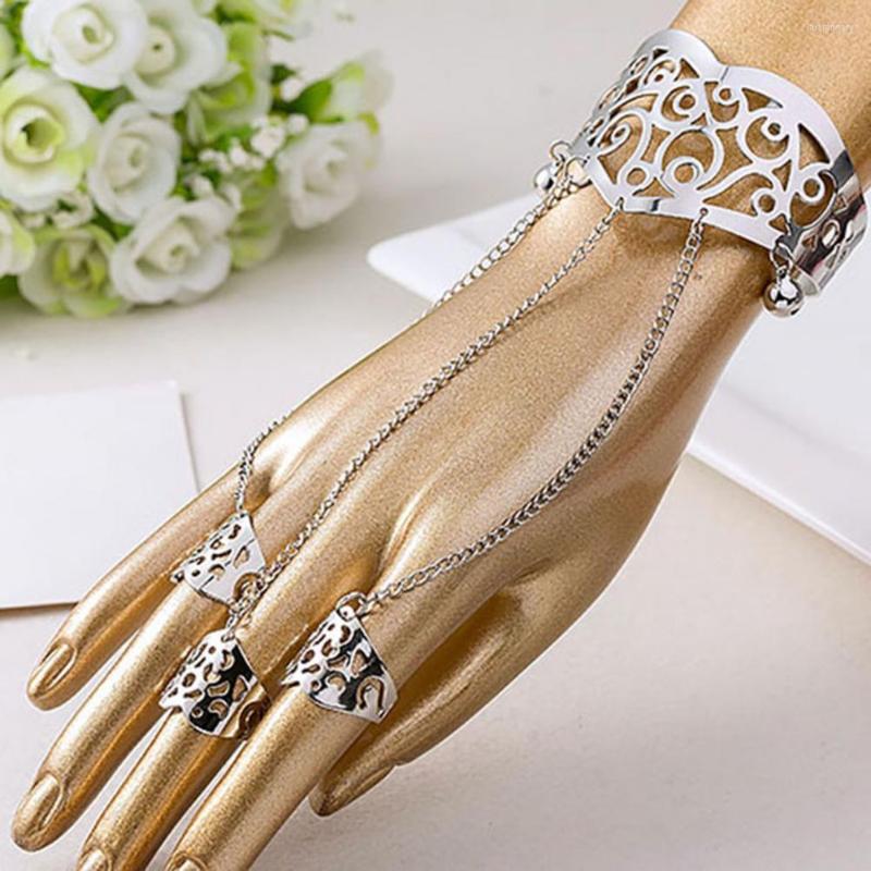 

Bangle Exquisite Unique Multilayer Tassel Hand Harness Bracelet Lightweight Finger Ring For Valentine Day