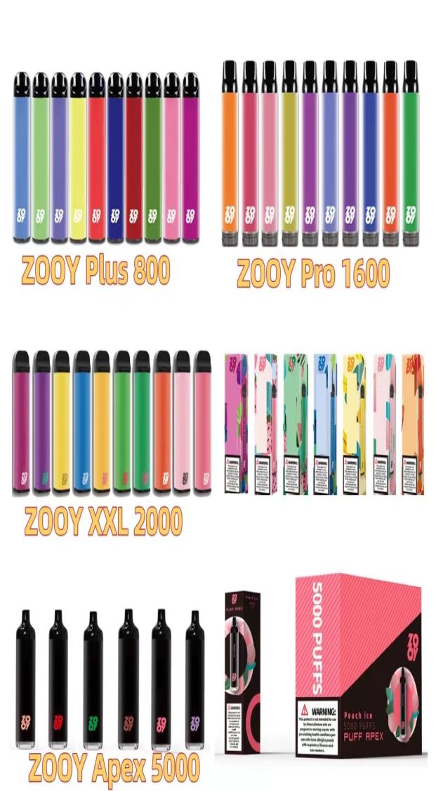 

Original ZOOY Plus 800puffs Disposable E Cigarette Vapes Pen With 32ML Prefilled 5 Strength VS PUFFS BAR XXL 1600 2000 5000 Rech4786821