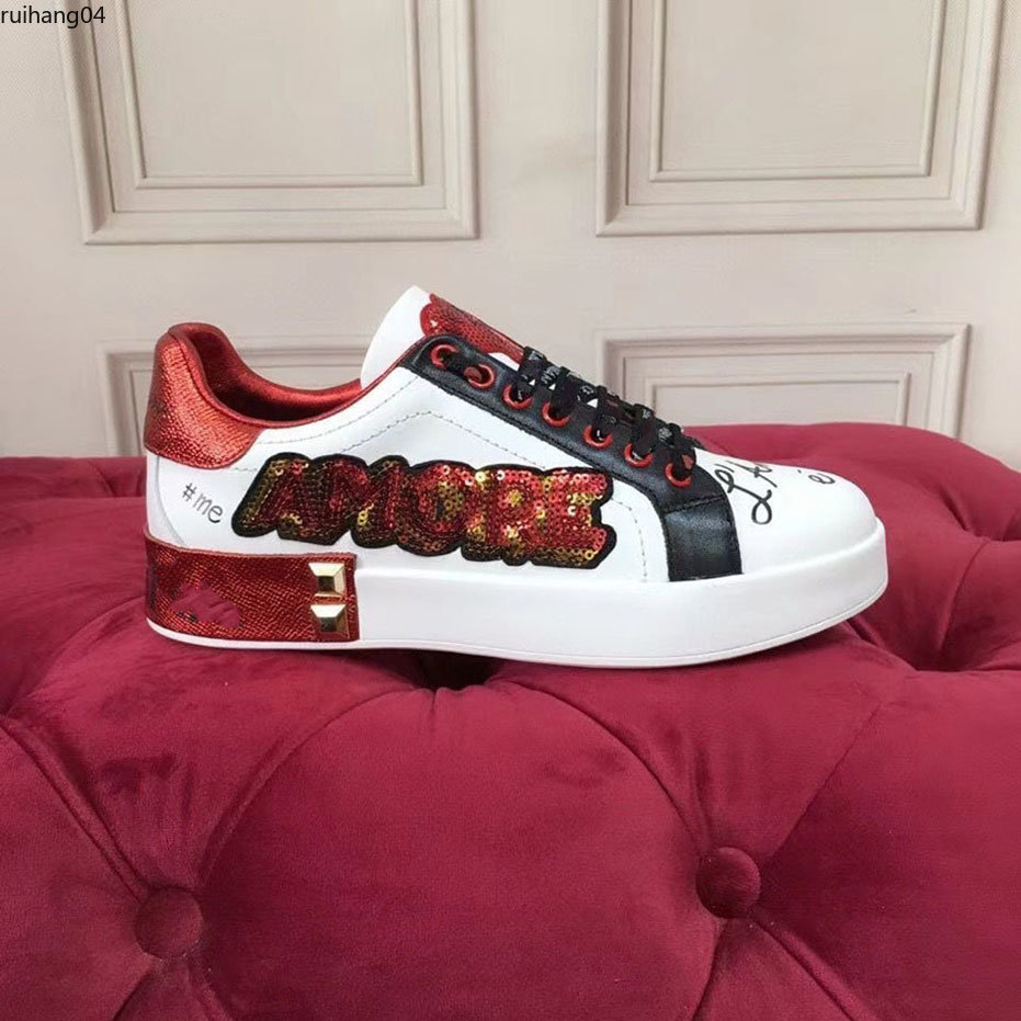 

lady Flat Casual shoes womens Travel leather lace-up sneaker cowhide fashion Letters woman white brown shoe platform men gym sneakers MJKIJ rh40000002