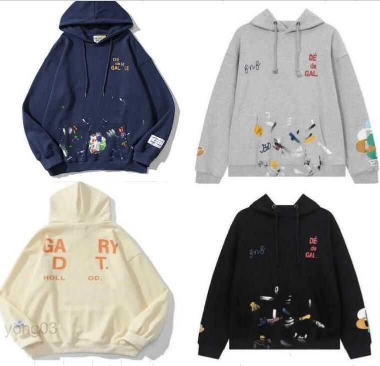 

2023 Men's Hoodies Sweatshirts Hoodie Designer Galleryes Depts Gary Painted Graffiti Used Letters Printed Loose Casual Fashion Men Women