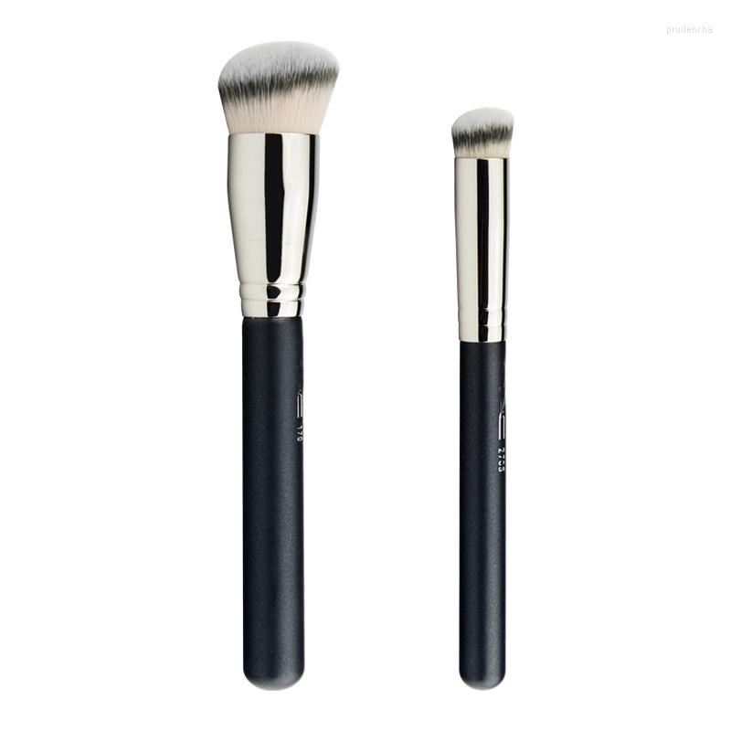 

Makeup Brushes 2pcs/set Beveled Foundation Concealer Small Partial Detail Liquid Cream Make Up M170 270s