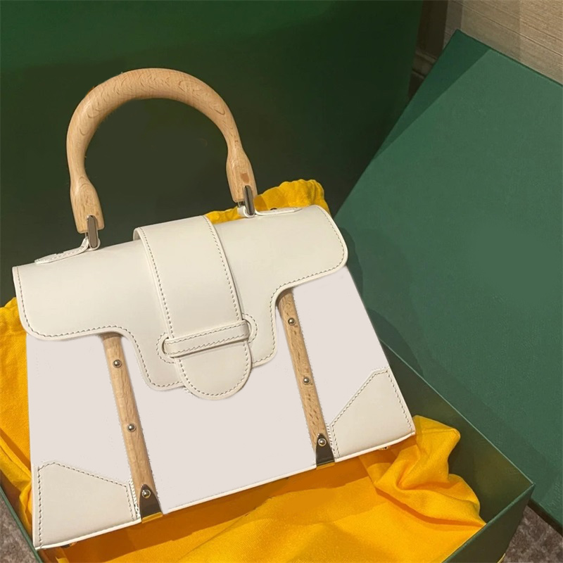 

Wooden handle crossbody designer bag for womens fashion men shoulder borse brown black green luxury handbag genuine leather the tote bags elegant chic XB001 E23, #6