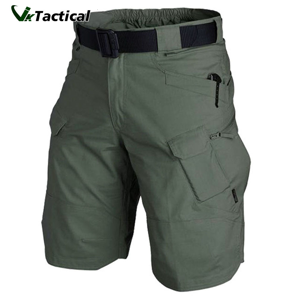

Mens Shorts Men Urban Military Tactical Shorts Outdoor Waterproof Wear Resistant Cargo Shorts Quick Dry Multi pocket Plus Size Hiking Pants 230316, Army green