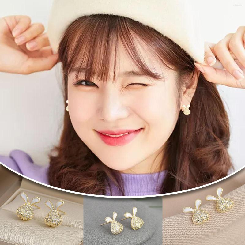 

Hoop Earrings Rhinestone Dangle For Women Girls Vacation Double Ears