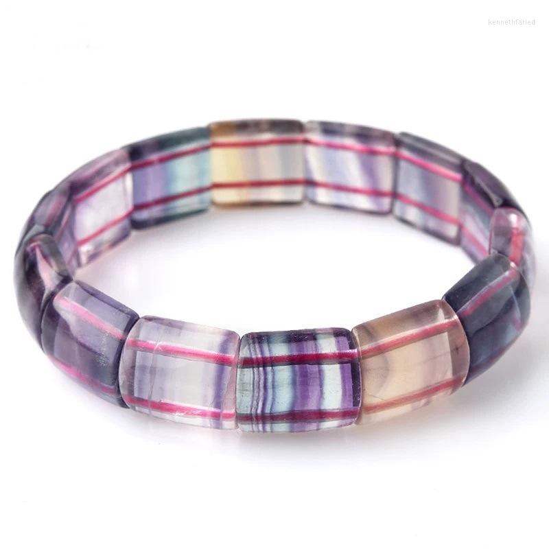 

Bangle JoursNeige Fluorite Natural Stone Bracelet Original Cutting Colorful Fashion For Women Jewelry