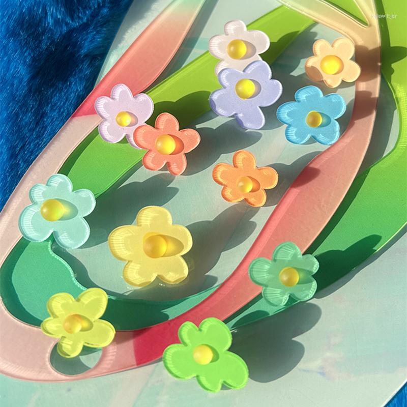 

Stud Earrings Ins Colorful Flower Resin Acrylic Charms Earring Exaggerated Pink Flowers Ear For Women Cute Gift Jewelry Y2k