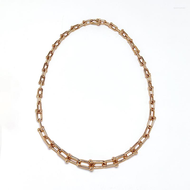 

Chains 925 Sterling Silver Hard Wear Thick Necklace Gradient Women Men Fashion Luxury Jewelry 18K Gold Plated Party Couple Gift