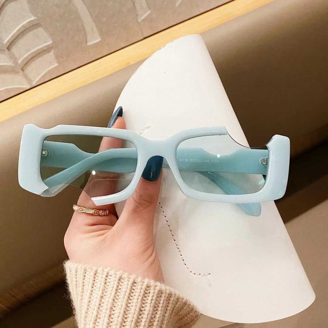 

Sunglasses 2021 new fashion brand glasses OFF broken sunglasses female hip-hop male mint green soft sunglasses