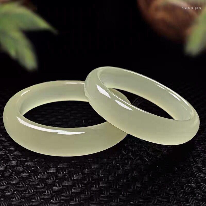 

Bangle Blue And White Jade Bracelet Afghan Tawny Women's Flat Jewelry Gift