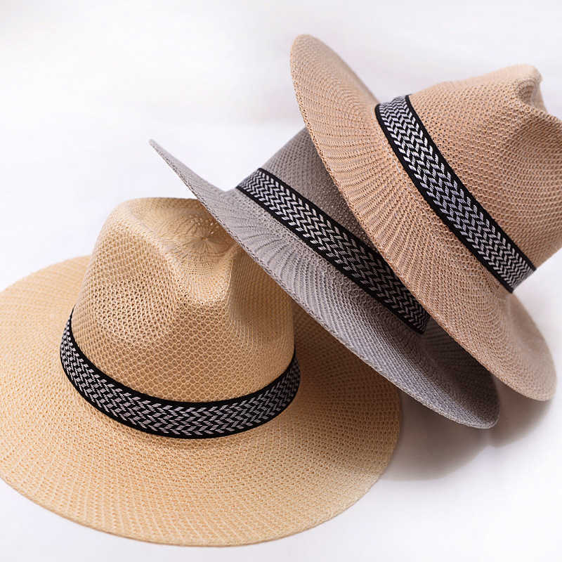 

Summer Hats Caps Men's Women's Middle aged and old men's hat summer sun shade straw hat middle aged man's hat sun protection Hat old man's sun hat father's hat, Beige
