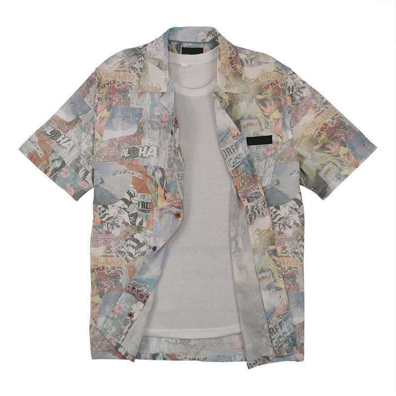 

High quality custom viscose short sleeve rayon hawaiian shirt for men