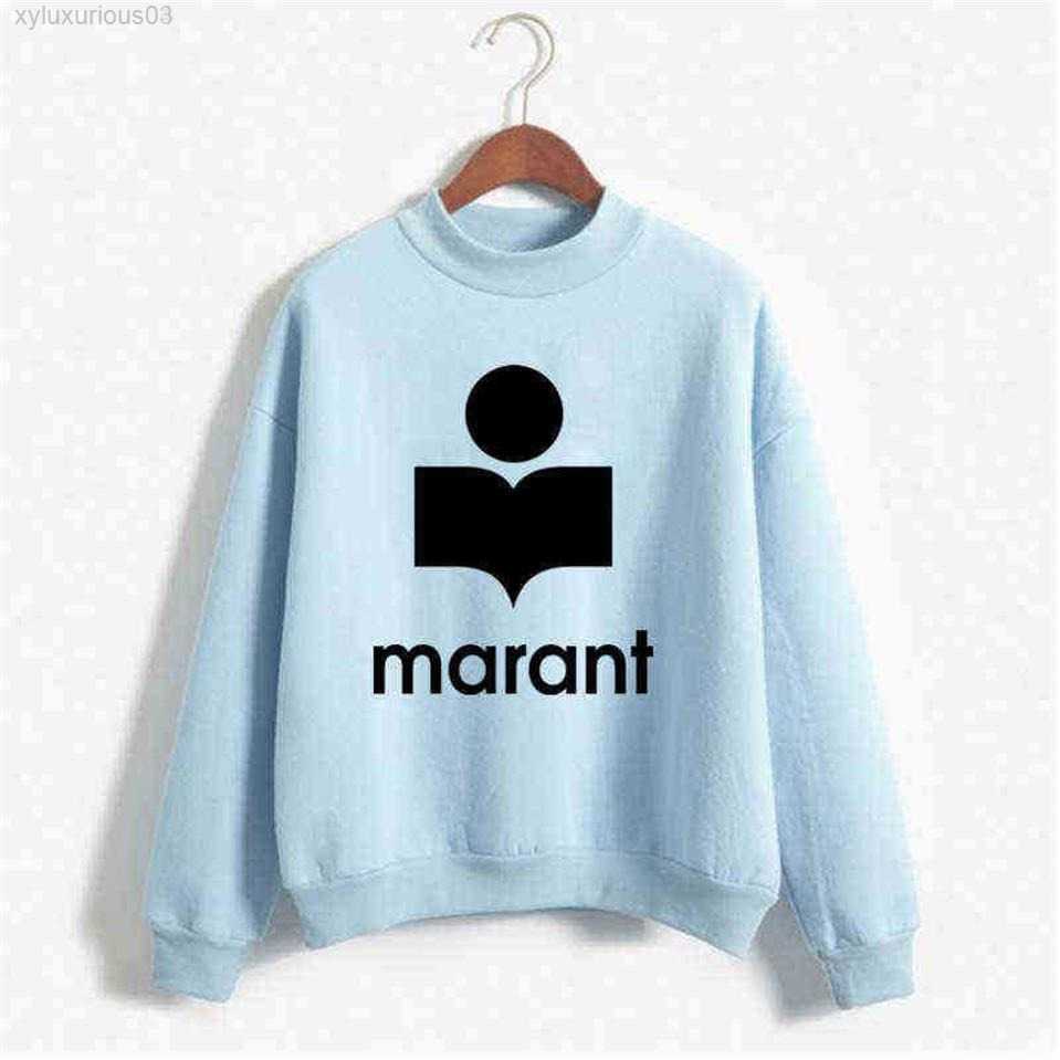 

Hoodie Plus Velvet Super Dalian Women's Marant Spring and Autumn Loose Pullover Hooded Sweater for Men3132, Green-b