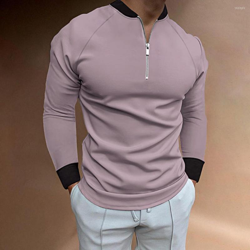

Men's T Shirts Shirt Top 3D Cutting Stretchy Versatile Autumn Patchwork Color Business Pullover Men Tops Daily Clothing, Black