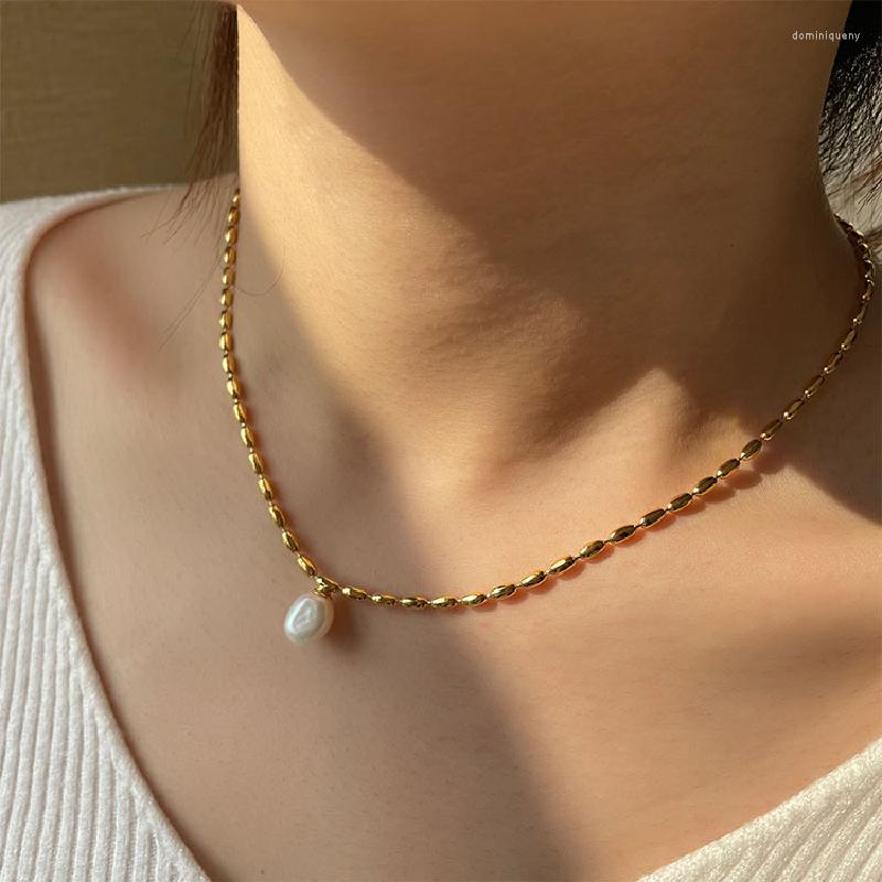 

Pendant Necklaces Fashionable Natural Freshwater Pearl Necklace Women's Design Sense Niche Wear