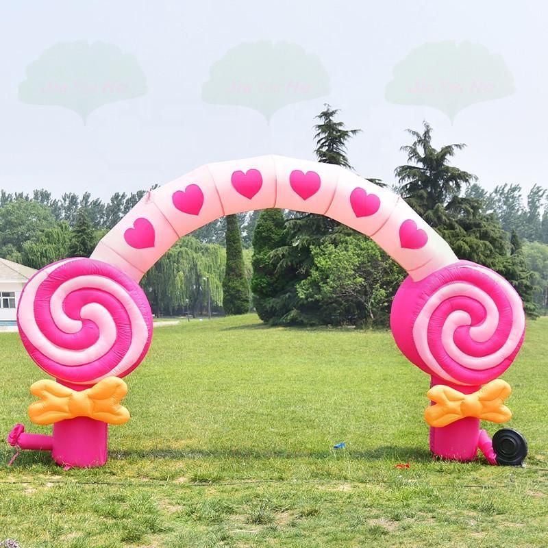 

Customized Oxford Candy archway balloon inflatable decoration doughnut arch sport start finish line on sale