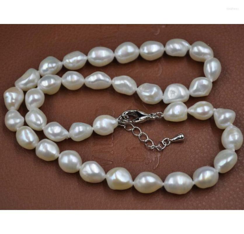 

Chains Fashion Jewelry 9-10 Baroque Real Cultured Pearl Necklace