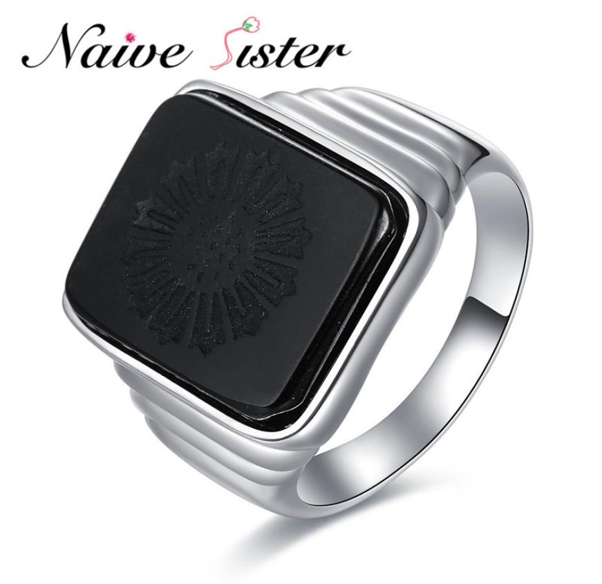 

The Great Gatsby High Quality Men039s Ring Black Onyx Ring Men039s Jewelry Silver Color Charm Ring For Men 2103105282146