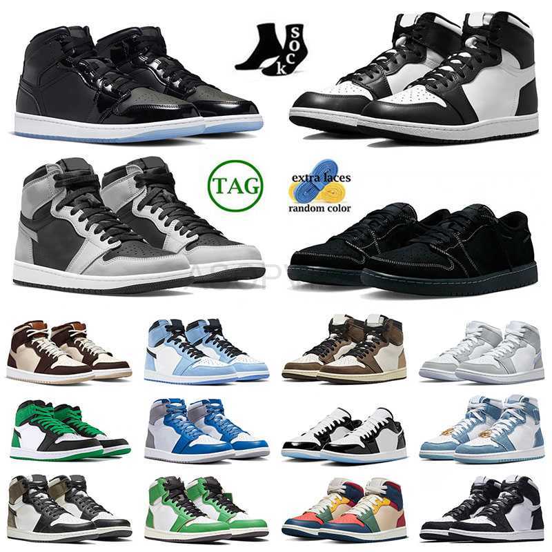 

designer shoes New Jumpman 1 1s Basketball Shoes Men Women Black White Heritage Space Jam Cream Dark Chocolate Denim Lucky Green Seafoam Multi sandal, B34 36-47 satin black toe