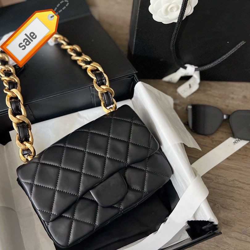 

Luxury Women's Brand Designers Shoulder Bags Small Incense Square Fat Mini Chain Armpit Single Shoulders Crossbody Bag Fashion Everything Bag Factory Direct Sales, Black